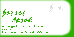 jozsef apjok business card